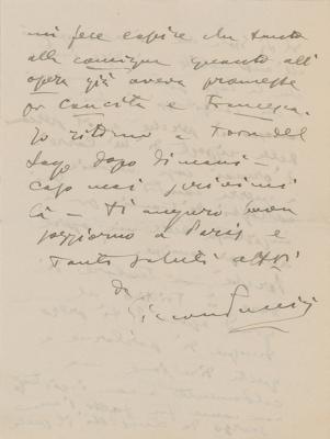 Lot #431 Giacomo Puccini Autograph Letter Signed - Image 3
