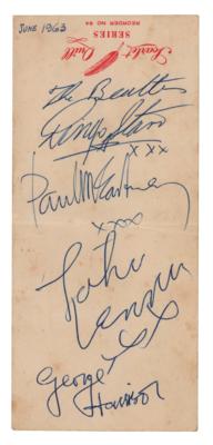 Lot #435 Beatles Signatures (June 1963)