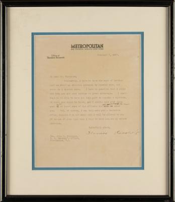 Lot #16 Theodore Roosevelt Typed Letter Signed - Image 3