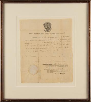 Lot #6 John Quincy Adams Document Signed as Secretary of State - Image 3