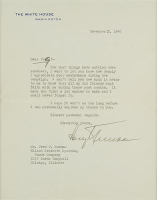 Lot #19 Harry S. Truman Typed Letter Signed as President - Image 2