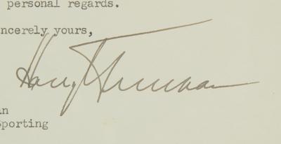 Lot #19 Harry S. Truman Typed Letter Signed as President - Image 3