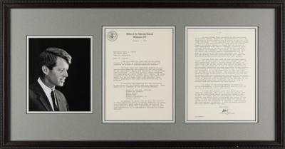 Lot #87 Robert F. Kennedy Typed Letter Signed