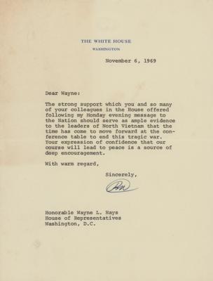 Lot #21 Richard Nixon Typed Letter Signed as President