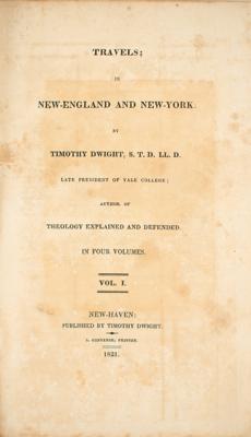 Lot #262 Timothy Dwight: Travels in New-England and New-York - Image 2