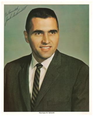 Lot #7556 Harrison Schmitt Signed Photograph - Image 1