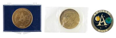 Lot #7475 Al Worden's Apollo Anniversary Medallions (3)