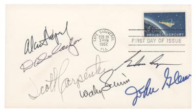 Lot #7023 Mercury Astronauts (6) Signed First Day Cover