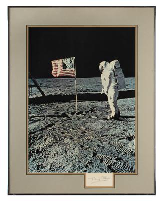 Lot #7291 Buzz Aldrin Signed Oversized Photograph