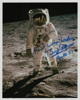 Lot #7293 Buzz Aldrin Signed Photograph