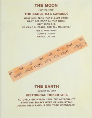 Lot #7274 Apollo 11 Crew-Signed Souvenir 'Ticker Tape' Folder - Image 2