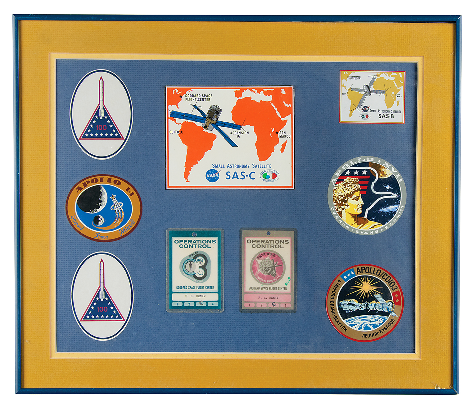 Lot #7603 Skylab 2 and 3 Badges