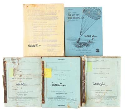 Lot #7027 Wally Schirra (5) Signed MA-8 Documents and Reports