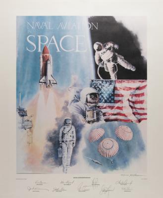 Lot #7559 Naval Aviation in Space Signed Print