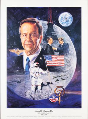 Lot #7430 Alan Shepard Signed Limited Edition Print