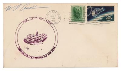 Lot #7202 Bill Anders Signed USS Yorktown Cover