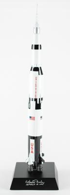 Lot #7509 Charlie Duke Signed Saturn V Rocket Model