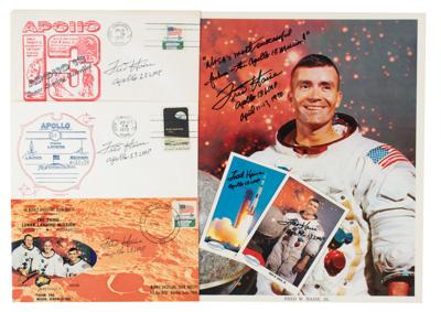 Lot #7373 Fred Haise Lot of (6) Signed Items