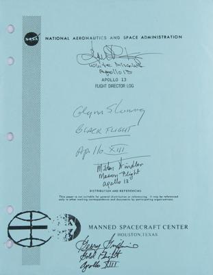Lot #7348 Apollo 13 Multi-signed Complete Copy of the Flight Director's Log 