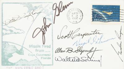 Lot #7026 Mercury Seven Signed Launch Day Cover - Image 2