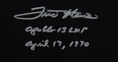Lot #7384 Fred Haise and Jack Lousma Signed Oversized Photograph - Image 2