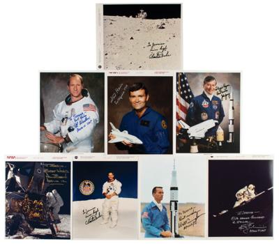Lot #7562 Apollo Astronauts (8) Signed Photographs