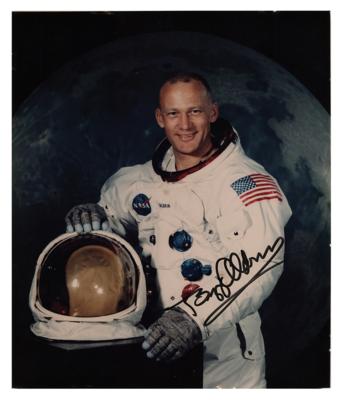 Lot #7298 Buzz Aldrin Signed Photograph