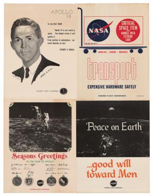 Lot #7568 Apollo-era Manned Flight Awareness (4) Posters
