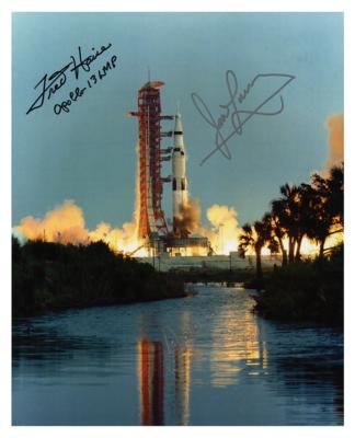Lot #7400 James Lovell and Fred Haise Signed Photograph - Image 1