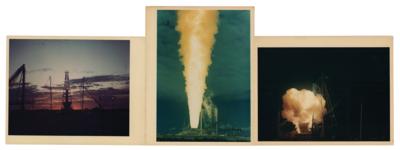 Lot #7780 NASA Rocket Thrust Tests (3) Original Vintage Photographs