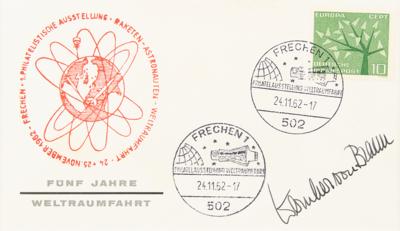 Lot #7593 Wernher von Braun Signed Postal Cover - Image 2