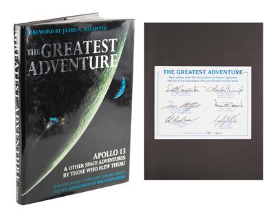 Lot #7566 Astronauts Signed Book with Carpenter, Conrad, and Bean