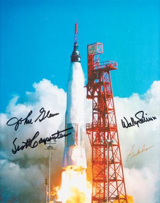 Lot #7062 Mercury Astronauts (4) Signed Photograph