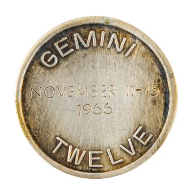Lot #7076 Gemini 12 Flown Gold-Plated Fliteline Medallion - Image 2