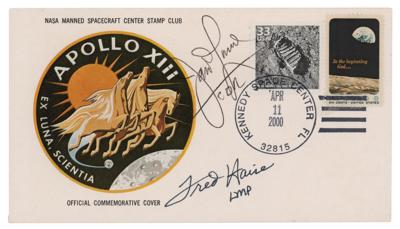 Lot #7401 James Lovell and Fred Haise Signed Cover — From the Fred Haise Personal Archive