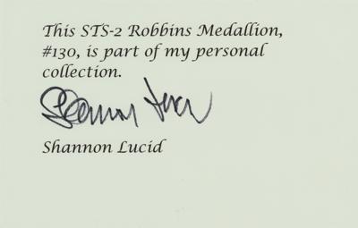 Lot #7613 Shannon Lucid's STS-2 Unflown Robbins Medallion - Image 4
