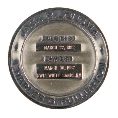 Lot #7614 Shannon Lucid's STS-3 Unflown Robbins Medallion - Image 2