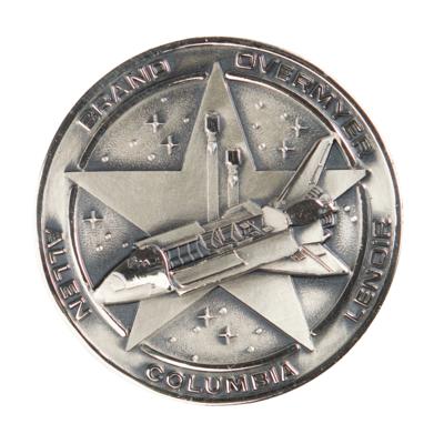 Lot #7616 Shannon Lucid's STS-5 Unflown Robbins Medallion