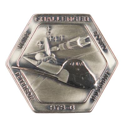Lot #7617 Shannon Lucid's STS-6 Unflown Robbins Medallion