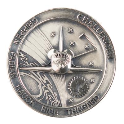 Lot #7618 Shannon Lucid's STS-7 Unflown Robbins Medallion