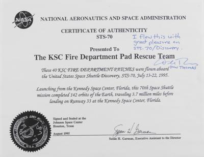 Lot #7665 STS-70 Flown KSC Fire Patch - Image 3