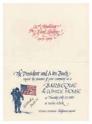 Lot #7497 Al Worden's Signed White House BBQ Invitation - Image 1