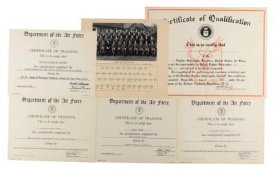 Lot #7471 Al Worden's Air Force Certificates and