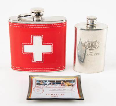 Lot #7481 Al Worden's Flasks and Ash Tray