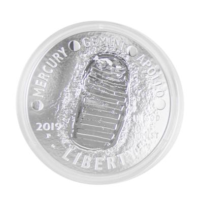 Lot #7472 Al Worden's Apollo 11 50th Anniversary 5-Ounce Silver Proof Coin