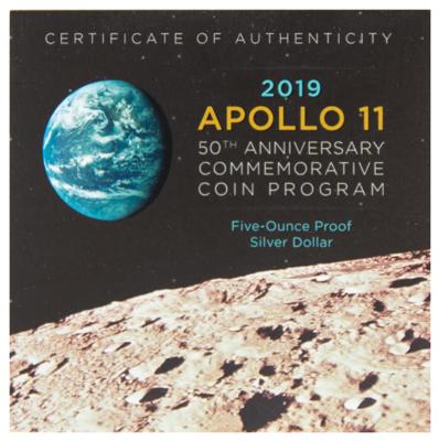 Lot #7472 Al Worden's Apollo 11 50th Anniversary 5-Ounce Silver Proof Coin - Image 4