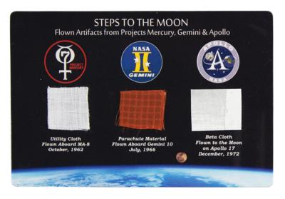 Lot #7702 NASA 'Steps to the Moon' Artifact Display (Attested as Flown by Space Legacies) - Image 2