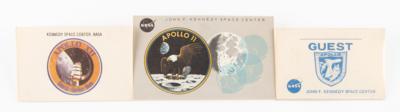 Lot #7158 Apollo Mission (3) Launch Badges: Apollo 10, 11, and 12