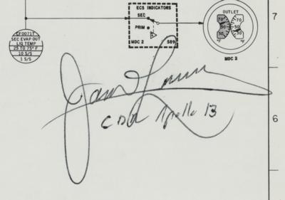Lot #7354 Apollo 13 Flown CSM Systems Data Schematic Signed by James Lovell and Fred Haise - Image 2