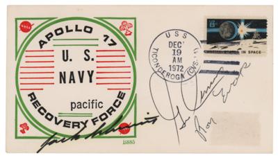 Lot #7546 Apollo 17 Signed Recovery Ship Cover